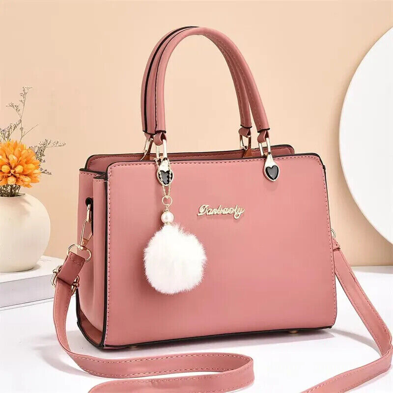 Women Plush Handbag Bag Stylish Purse Tote Bag PU Top Handle Shoulder Bags