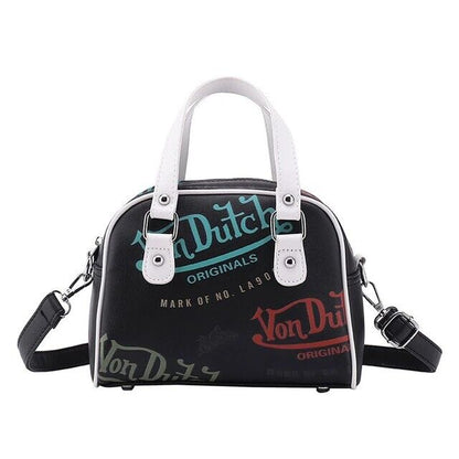 Von Dutch Women’s Leather Purse Crossbody Tote Women Cross Shoulder Bowling Bag