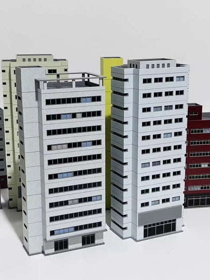 1/150 N Scale City Buildings Scenery Tall Office Trade Centre House