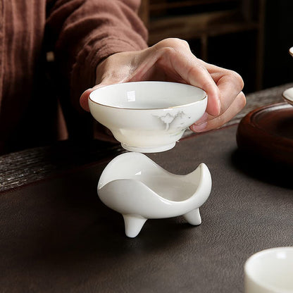 Tea Filter Porcelain Tea Set Kung Fu Household Tea Strainer Tea