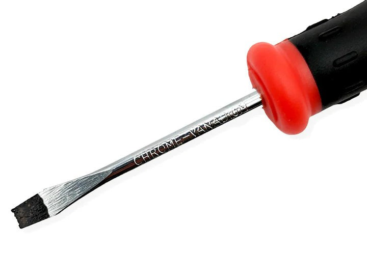 10 Pack 1/4" x 3" Slotted Screwdriver, Rubber Grip, Magnetic Tip, Shaft Lengt...