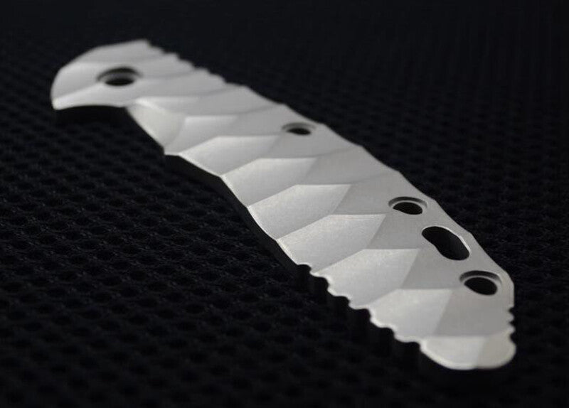 New TC4 Single Sided Scales for Rick Hinderer Knives XM18 3.5” Wavy Pattern