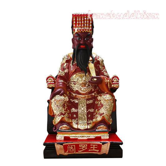 Lord Yan God King of Hell Statue Resin Ten Halls of Yama Figurine Taoist Deities