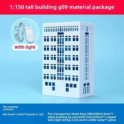 1/150 Building Model City Road Building DIY Scene Display Model Gifts