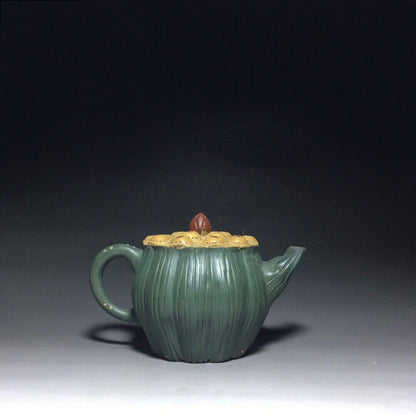 l-0Chinese Yixing Zisha Clay Handmade Exquisite Teapot （莲蓬壶 底款：蒋蓉）