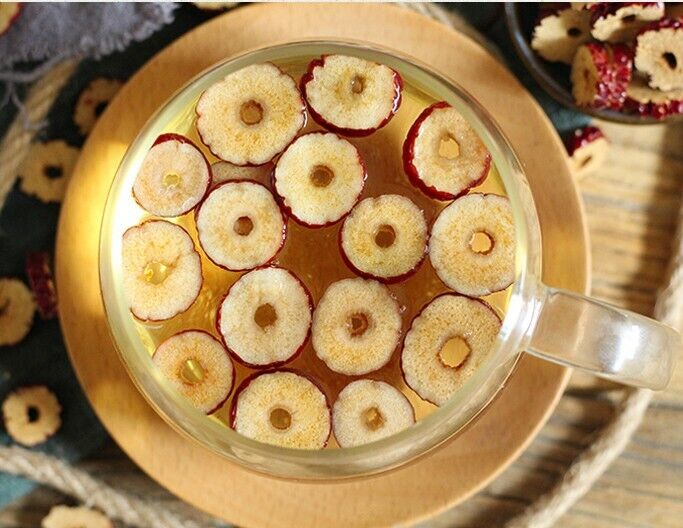 Dried Seedless Chinese Red Date Ziziphus Jujube Slices Herbal Tonics Tea