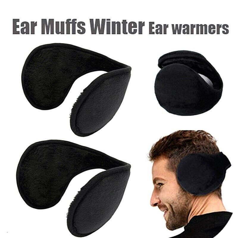 2xEar Muffs Winter Ear Warmers Fleece Earwarmer Mens Womens Behind the Head Band