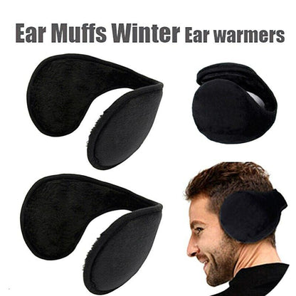 2xEar Muffs Winter Ear Warmers Fleece Earwarmer Mens Womens Behind the Head Band