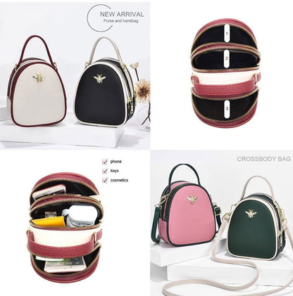 Women Shell Handbag Shoulder Crossbody Bag Ladies PU Satchel Quilted Purse Tote