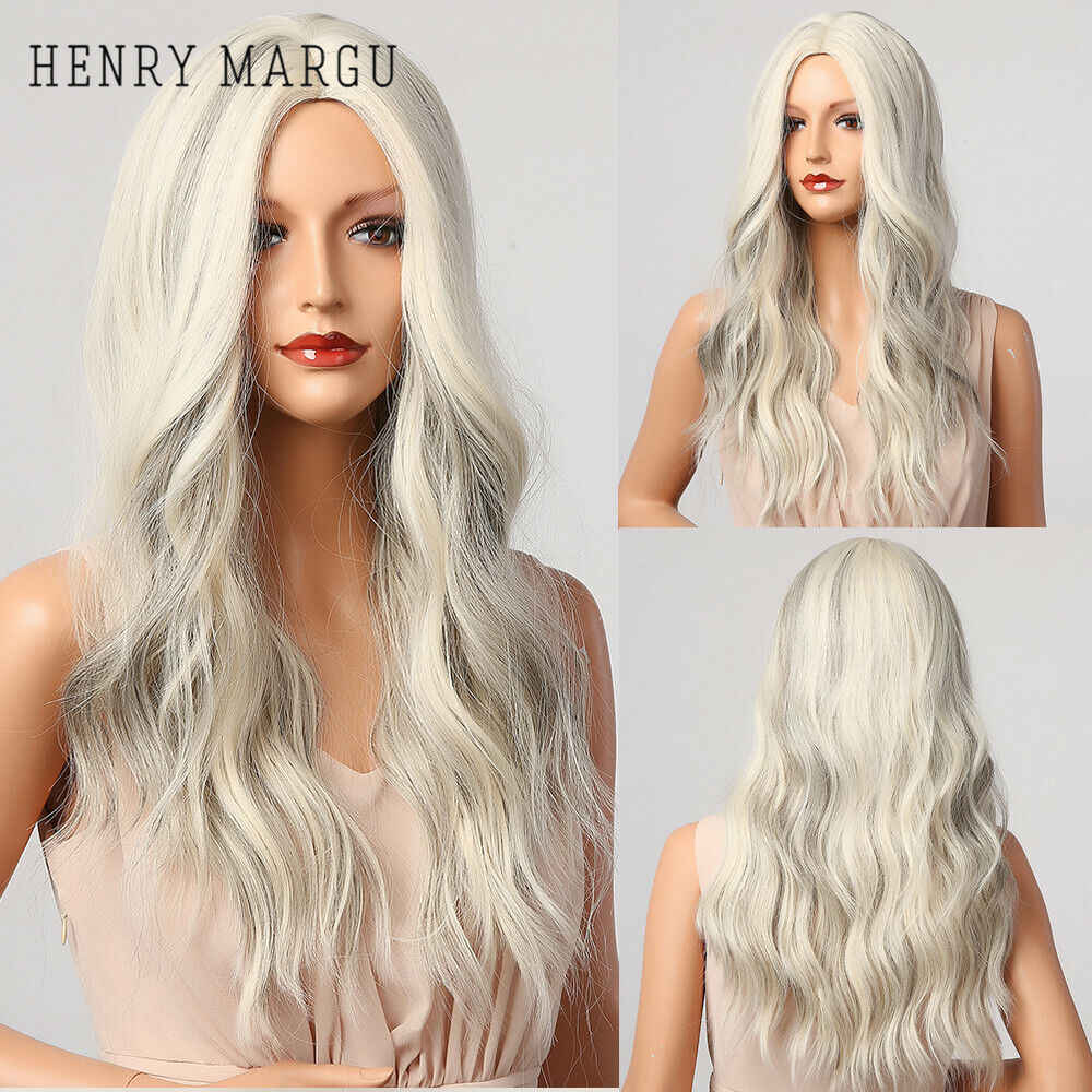 Long Wavy Wigs with Bangs Cosplay Party Synthetic Hair Wigs for Black Women