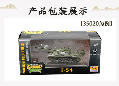 1/72 Soviet T54 main battle tank model collection winter paint