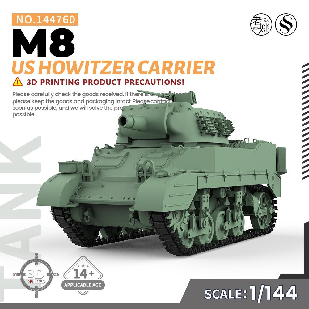 SSMODEL SS144760 1/144 Model Kit US M8 Howitzer Carrier