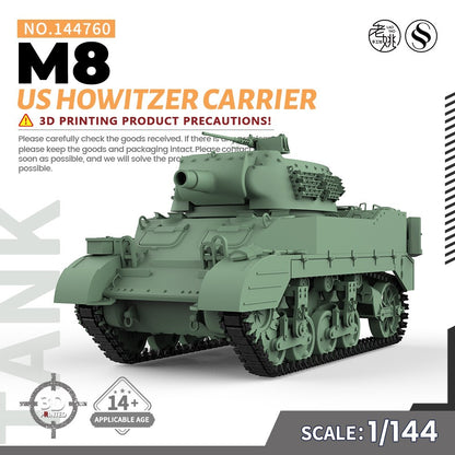 SSMODEL SS144760 1/144 Model Kit US M8 Howitzer Carrier