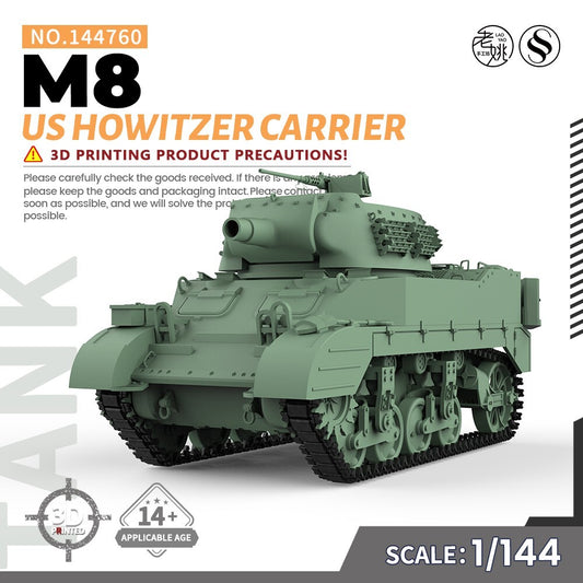 SSMODEL SS144760 1/144 Model Kit US M8 Howitzer Carrier