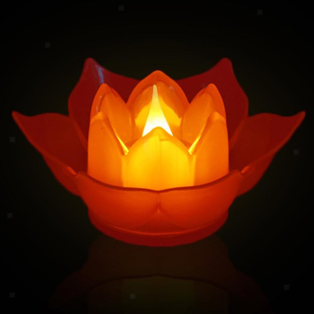 Electronic Candle Light Lamp Lotus Tealight Wedding Party