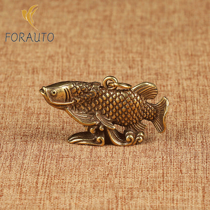 Brass Solid Keel Key Ring Statue Statue Home Decoration Statue Collection -