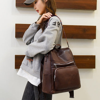 Fashion Women Backpacks Purses Synthetic Leather Rucksack Large School Bag 1 PC