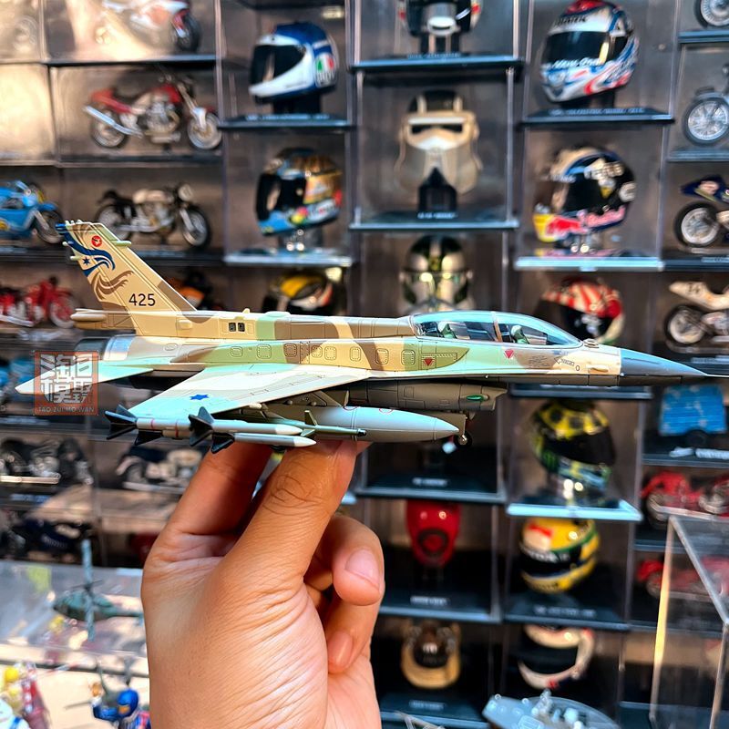 1: 72 US F-16I Storm Two seat Multi mission Fighter Metal Model with Weapon Whee