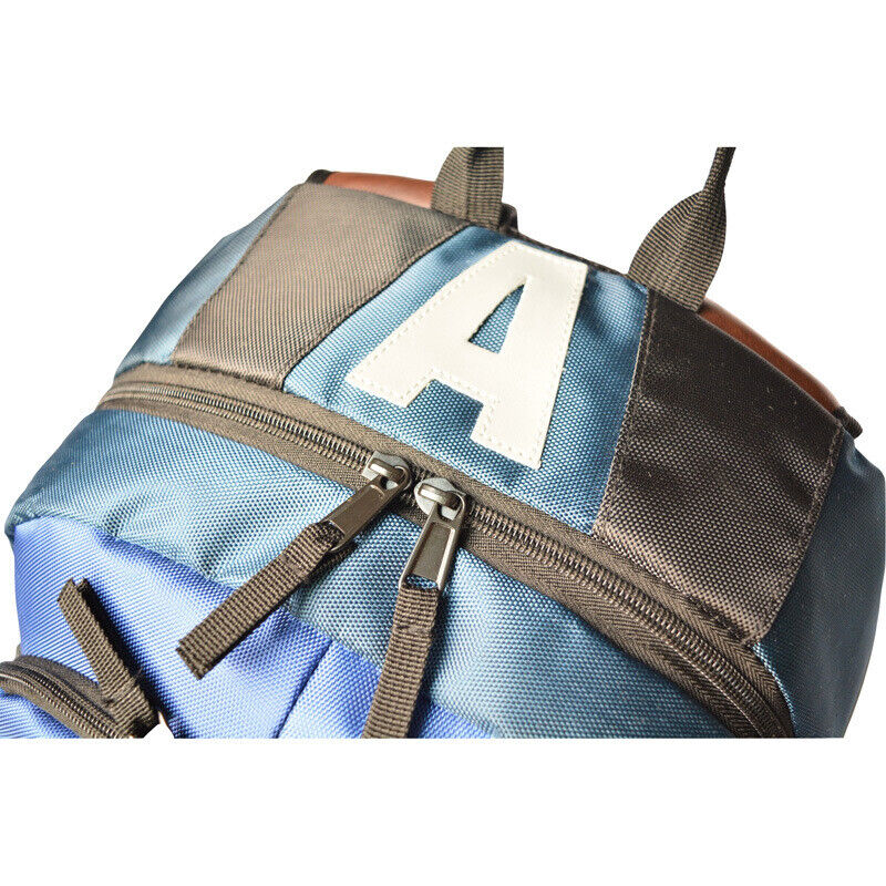 Marvel Comic Captain America The Avengers Backpack Blue Schoolbag Cosplay