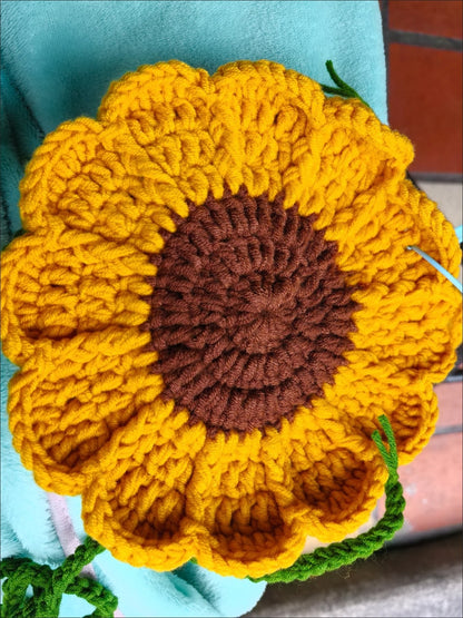Handmade Crochet Sunflower Crossbody Bag - Gift Ready