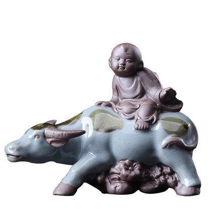 Purple Sands Tea Pet Ornament 12.2cm Kung Fu Tea Tray Decoration Tea Ceremony