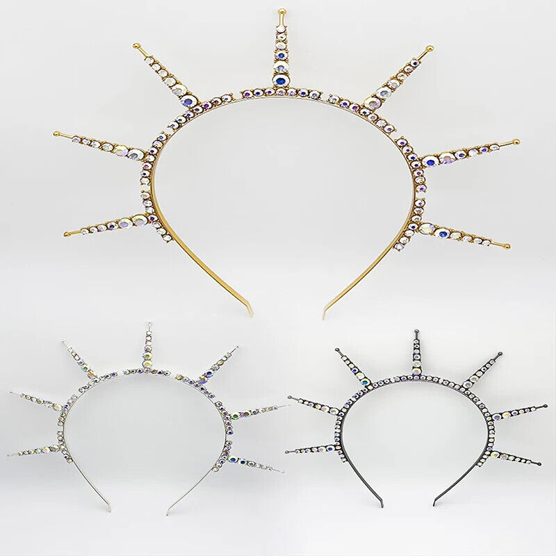 Women Headbands Gothic Goddess Crowns Spiked Halo Wicca Festival Party Headpiece