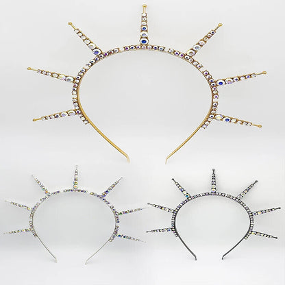 Women Headbands Gothic Goddess Crowns Spiked Halo Wicca Festival Party Headpiece