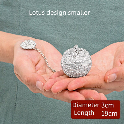 Full Handmade Artware 999 Sterling Silver Tea Stainer Filter Luxury Health Care