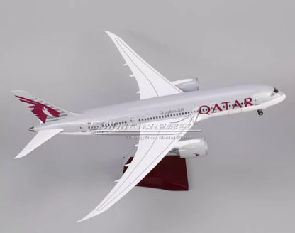 1:130 43CM QATAR BOEING 787 Passenger Plane Landing Gear Resin Aircraft Model