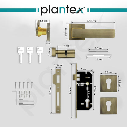 Heavy Duty Mortise Main Door Lock Set For Home With 3 Brass Keys