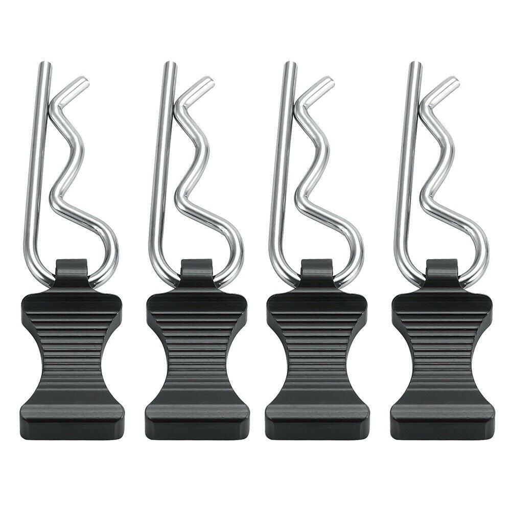 4Pcs Alloy&Steel R-type Body Clips With Mount For Axial SCX6 AXI05000 1/6 RC Car