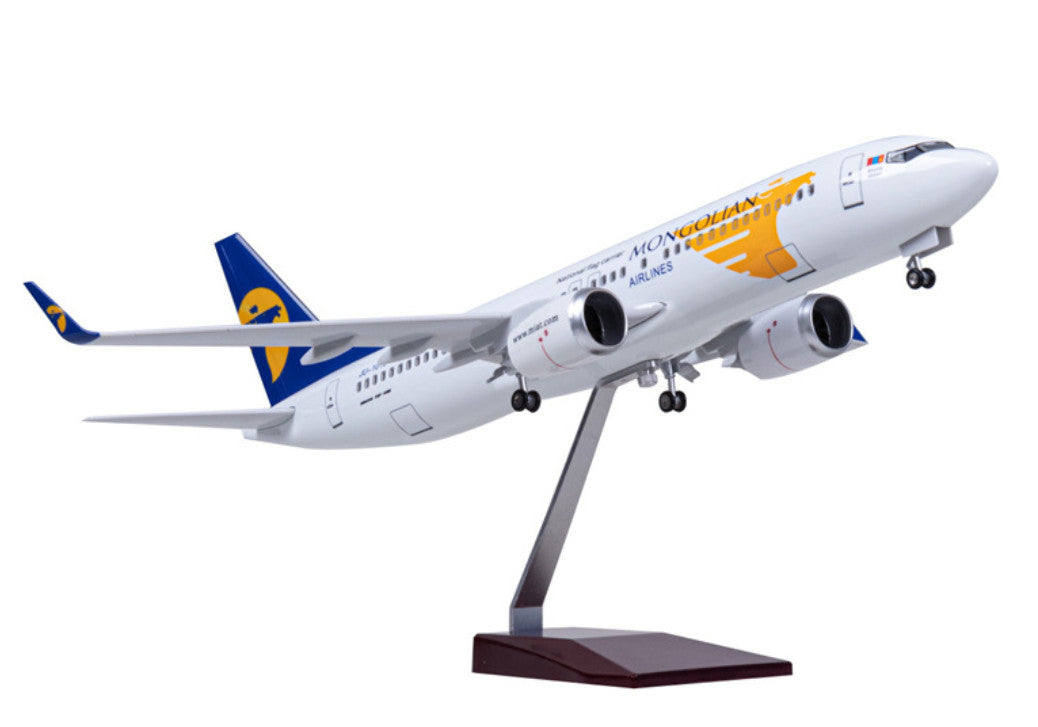 1:85 47CM MONGOLIAN AIRLINES BOEING 737 MAX Airplane Landing gear Resin Model