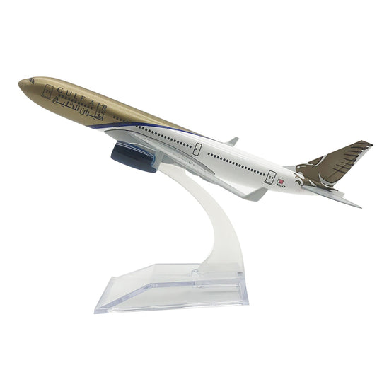 1:400 Scale 16cm GULF A330 Airplane Model W/ Base Alloy Aircraft Plane Decor