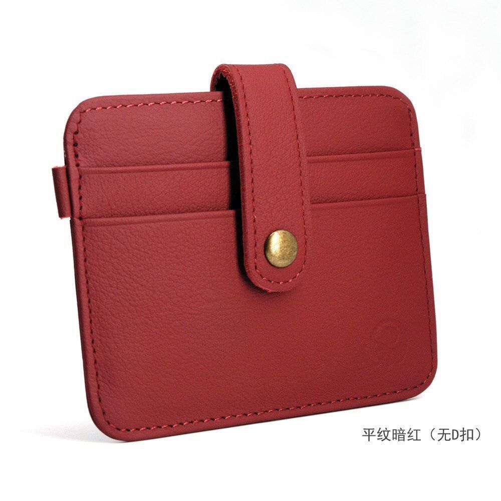 Genuine Leather Thin Wallet Credit Card Holder Key Holder Bag Cash Purse Cotton