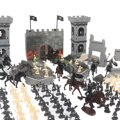 Plastic Simulation Soldier Static Model Castle Ruins Model Ancient Soldier Gift