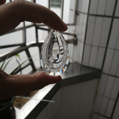 12Pcs Suncatcher Crystal Faceted Teardrop Chandelier Hanging Pendant Prism 50mm