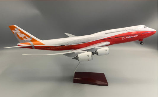 1:160 47CM BOEING 747-8 Passenger Airplane Landing Gear Resin Aircraft Model