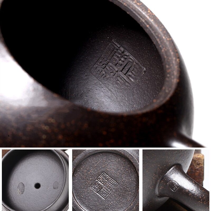 200ml Yixing Purple Clay Teapot Famous Handmade Ball Hole Filter Xishi Tea Pot