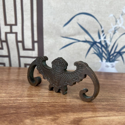 Blessing Chinese bronze statue bat figure collectable ornament netsuke gift