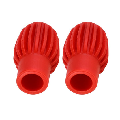 2Pcs Red Silicone Drum Stick Sleeve Caps Drumstick Protective Mute Cover Cap v