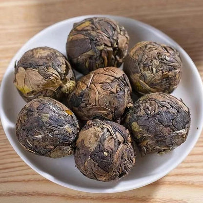 250g FuDing Ball-shaped Aged Shou Mei Longevity Eyebrow Handmade pearl White Tea