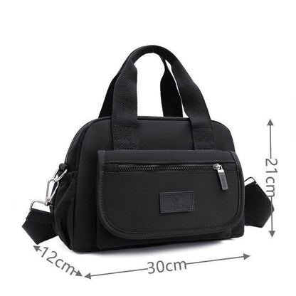 Nylon Shoulder Bag Large Nylon Handbag Waterproof Travel Tote Purses 30*12*21 CM