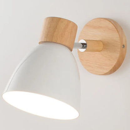 Wall Lamps W/ Switch Wooden Nordic Modern Sconce Home Bedroom Living Room Lights