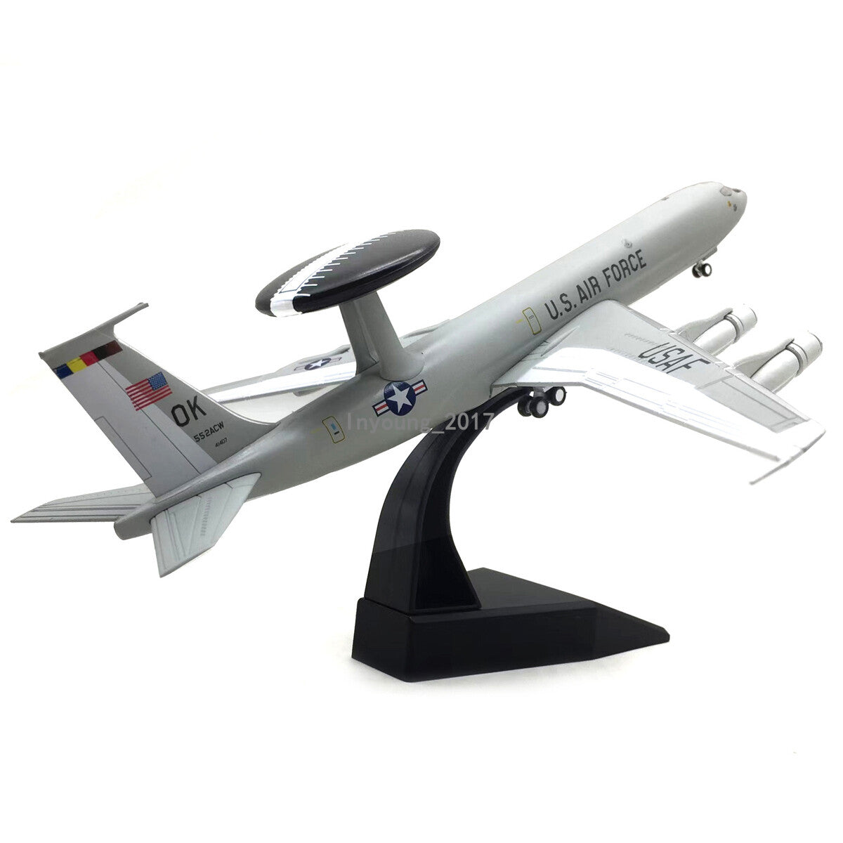 1/200 Boeing E-3 Sentry AWACS Airplane Model Diecast Military Aircraft Model