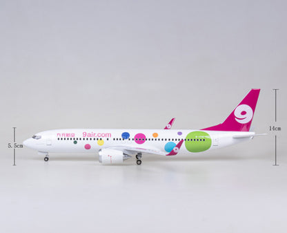 1:85 47CM 9air BOEING 737 MAX Passenger Airplane Landing gear Resin Plane Model