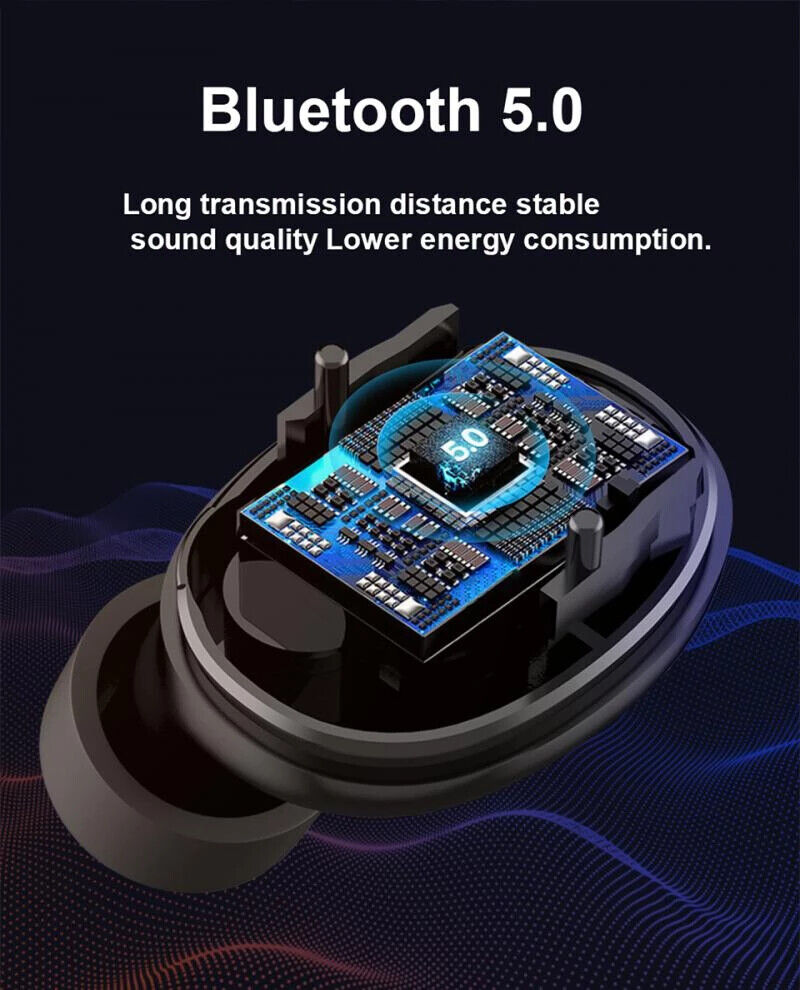 Bluetooth Headset 5.0 TWS Wireless Earphone Earbuds Headphone Noise Cancellation