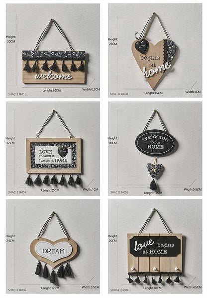Key Holder Hanger Wall Hanging Wood Wall Organizer Rectangle House Shape Rack