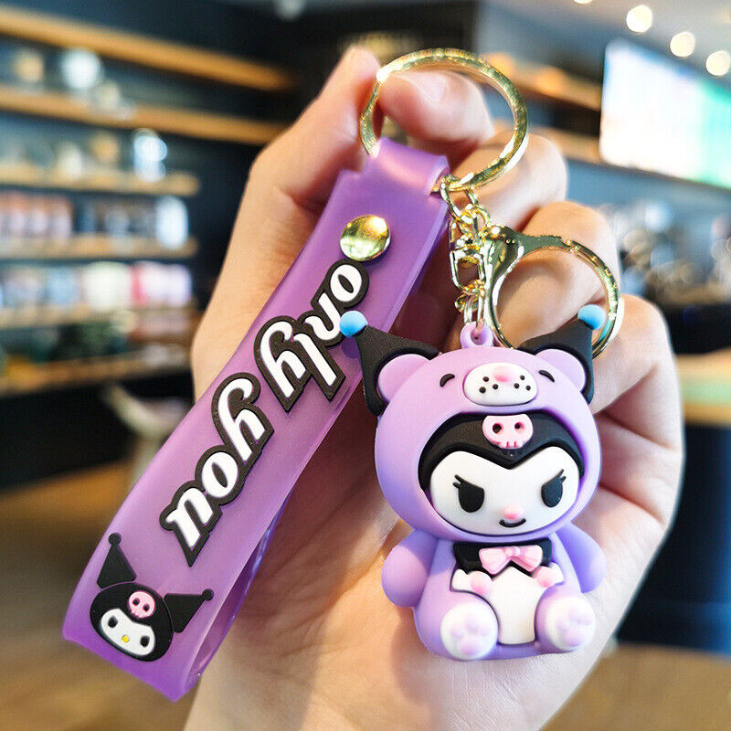 Cinnamoroll Hello Kitty Kuromi Cute Cartoon Anime Keychain Car Bag Pendant Gift