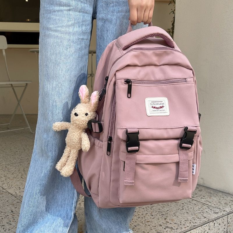Waterproof Nylon Backpack Students Schoolbag Multilayer Travel Bags 30*14*43 CM