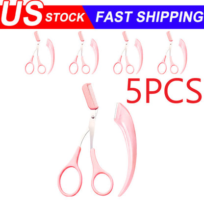 Eyebrow Trimmer Grooming Scissors Eyelash Thinning Shears Brow Shaping Tool Set